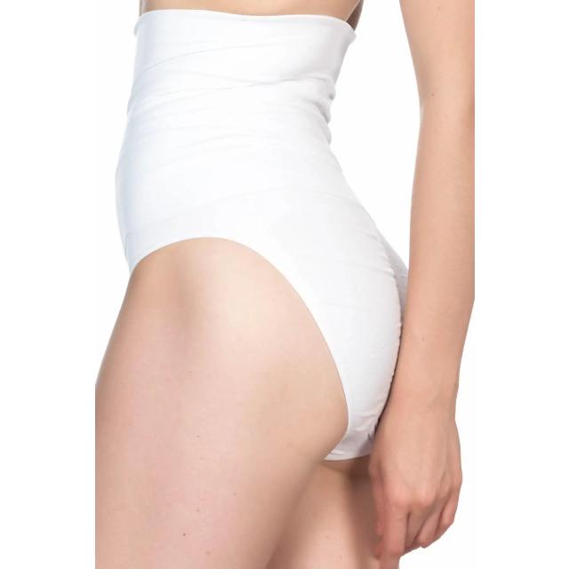 Ekstra Yüksek Bel Çıtçıtlı Slip Beyaz Korse