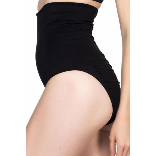 Ekstra Yüksek Bel Çıtçıtlı Slip Siyah Korse