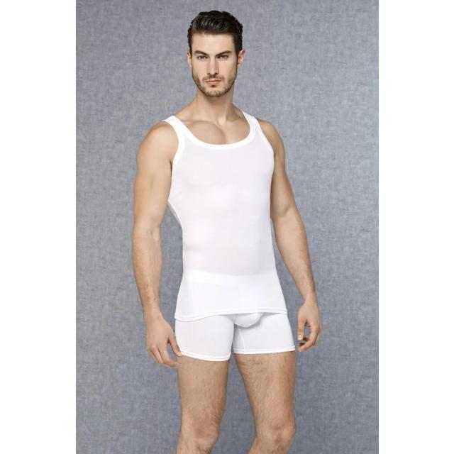 Erkek Beyaz Modal Kare Yaka Slim Fit Atlet Erkek Beyaz Modal Kare Yaka Slim Fit Atlet