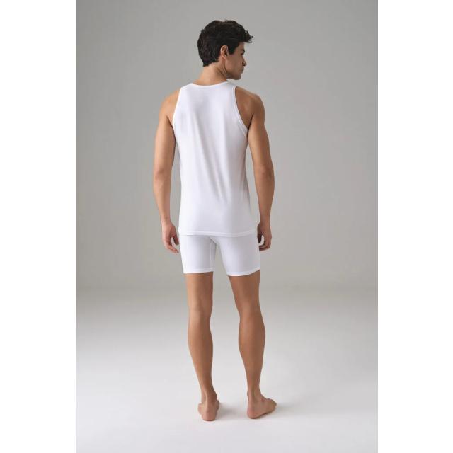 Erkek Beyaz Pamuklu Slim Fit Atlet