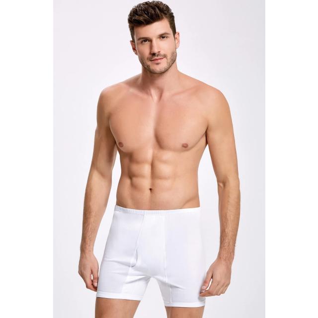 Erkek Beyaz Pamuklu Uzun Paça Boxer Erkek Beyaz Pamuklu Uzun Paça Boxer