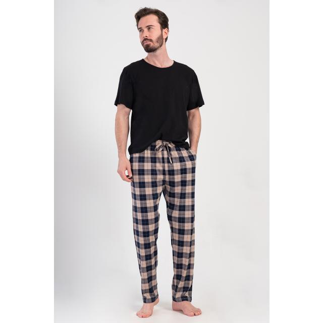 Erkek Büyük Beden Bej Ekoseli Suprem Tek Cepli Pijama Altı Erkek Büyük Beden Bej Ekoseli Suprem Tek Cepli Pijama Altı