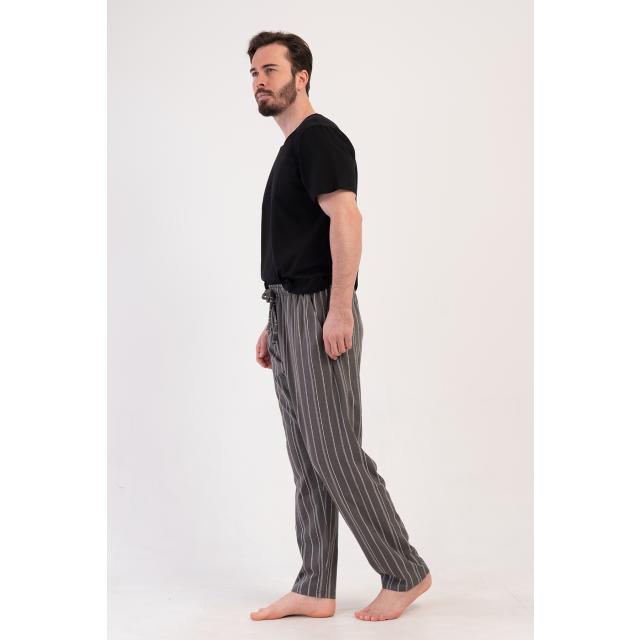 Erkek Büyük Beden Füme Suprem Tek Alt Pijama