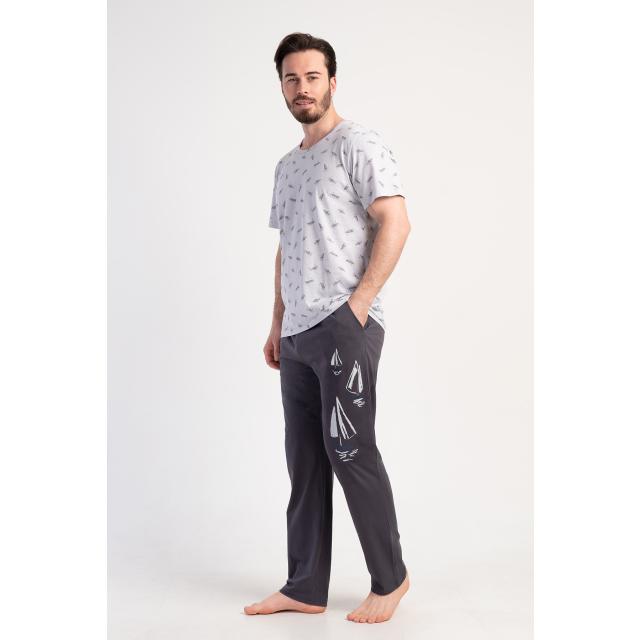 Erkek Büyük Beden O Yaka Kısa Kol Cepli Pijama Takım Erkek Büyük Beden O Yaka Kısa Kol Cepli Pijama Takım
