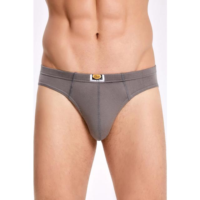 Erkek Gri Füme Siyah Pamuk Spor Slip 3'lü