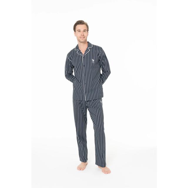 Lacivert Pamuk Çizgili Erkek Pijama Takımı U.S. Polo Assn. Lacivert Pamuk Çizgili Erkek Pijama Takımı U.S. Polo Assn.