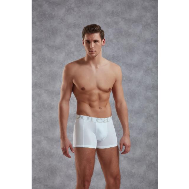 Erkek Modal Pamuklu Beyaz Lastik Bel Likralı Kısa Boxer Erkek Modal Pamuklu Beyaz Lastik Bel Likralı Kısa Boxer