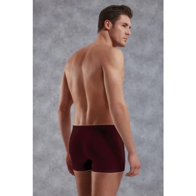 Erkek Modal Pamuklu Bordo Lastik Bel Likralı Kısa Boxer