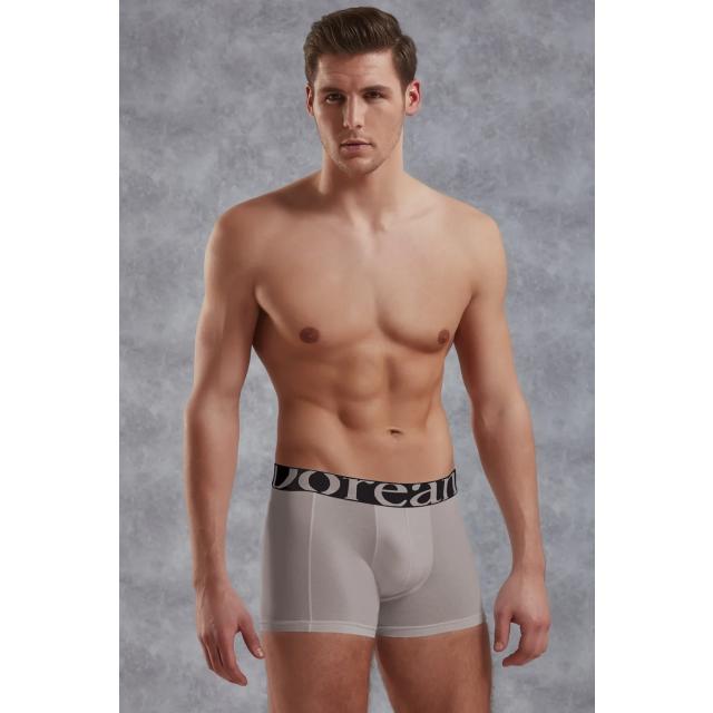 Erkek Modal Pamuklu Gri Lastik Bel Likralı Kısa Boxer Erkek Modal Pamuklu Gri Lastik Bel Likralı Kısa Boxer