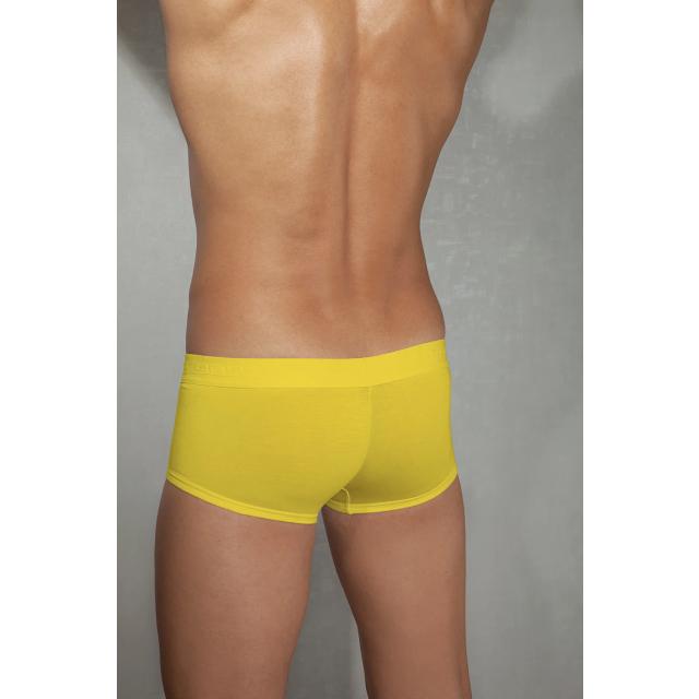 Erkek Modal Pamuklu Sarı Düşük Bel Mini Boxer   