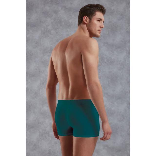 Erkek Modal Pamuklu Turkuaz Lastik Bel Likralı Kısa Boxer