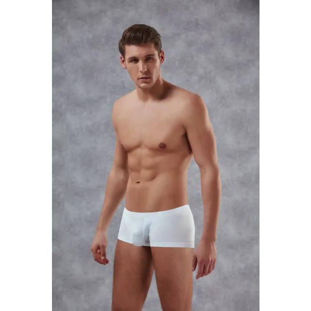 Erkek Pamuklu Beyaz Torbalı Mini Paça Boxer Erkek Pamuklu Beyaz Torbalı Mini Paça Boxer