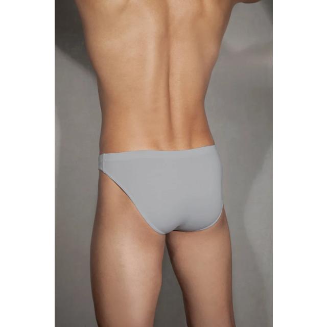 Erkek Pamuklu Gri Düşük Bel Slip Külot