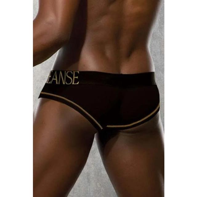 Erkek Pamuklu Likralı Siyah Slip Model Mini Boxer