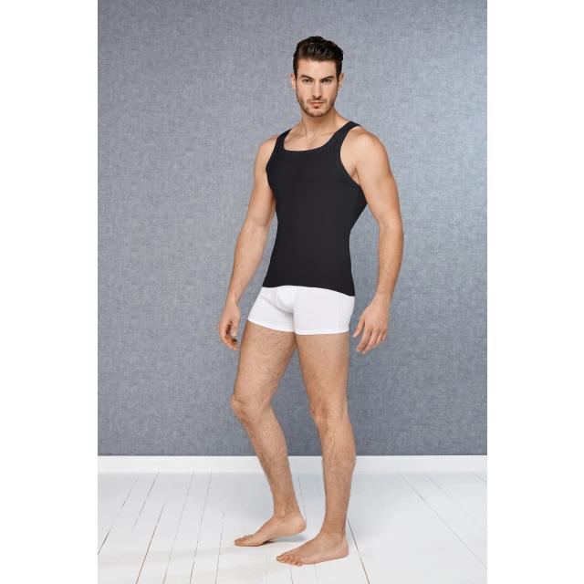 Erkek Pamuklu Siyah Kare Yaka Slim Fit Atlet Erkek Pamuklu Siyah Kare Yaka Slim Fit Atlet