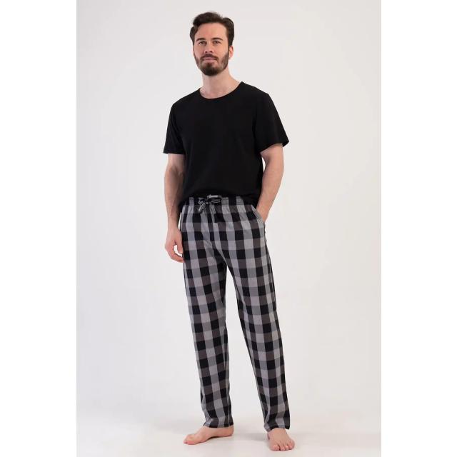 Erkek Süprem Büyük Beden Siyah Kareli Kısa Kollu Pijama Takım Erkek Süprem Büyük Beden Siyah Kareli Kısa Kollu Pijama Takım