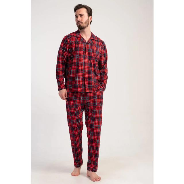 Erkek Süprem Gömlek Yaka Düğmeli Uzun Kollu Pijama Takımı Erkek Süprem Gömlek Yaka Düğmeli Uzun Kollu Pijama Takımı