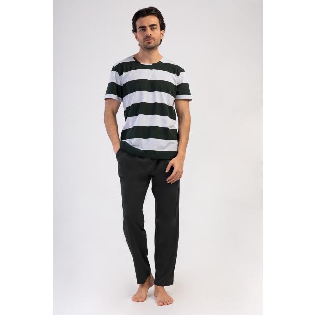 Erkek Suprem O Yaka Kısa Kol Cepli Pijama Takım Erkek Suprem O Yaka Kısa Kol Cepli Pijama Takım