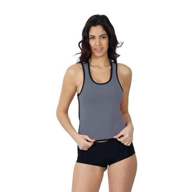 Gri Sauna Etkili Kısa Atlet Gri Sauna Etkili Kısa Atlet