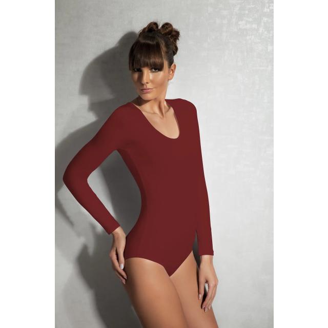 Kadın Bordo Uzun Kollu U Yaka Body Kadın Bordo Uzun Kollu U Yaka Body