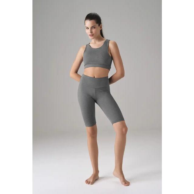 Kadın Gri Yüksek Bel Midi Spor Tayt Kadın Gri Yüksek Bel Midi Spor Tayt