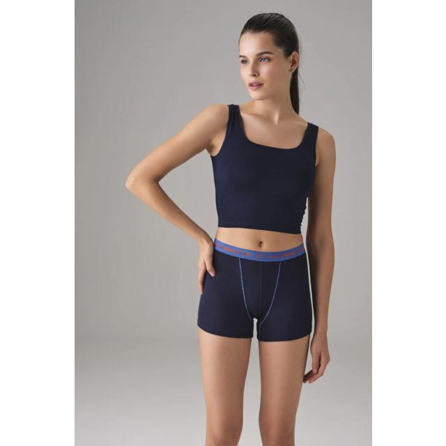 Kadın Lacivert Modal Slim Fit Boxer Külot Kadın Lacivert Modal Slim Fit Boxer Külot