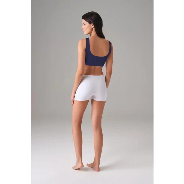 Kadın Modal Lacivert Çıtçıtlı Kaplı Spor Sütyen