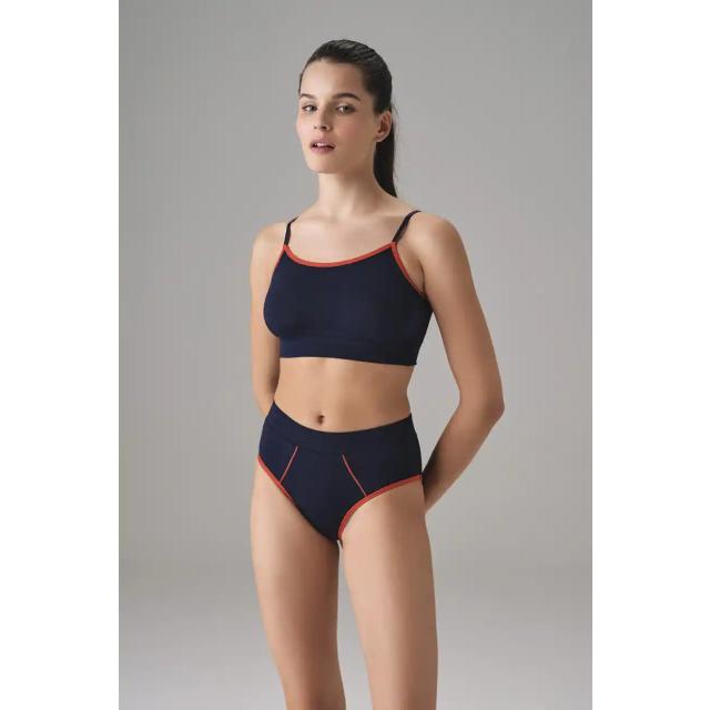 Kadın Modal Pamuk Karışım Yüksek Bel Lacivert Slip Kadın Modal Pamuk Karışım Yüksek Bel Lacivert Slip