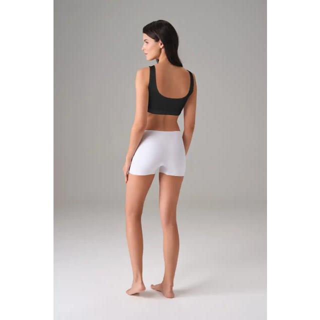Kadın Modal Siyah Çıtçıtlı Kaplı Spor Sütyen