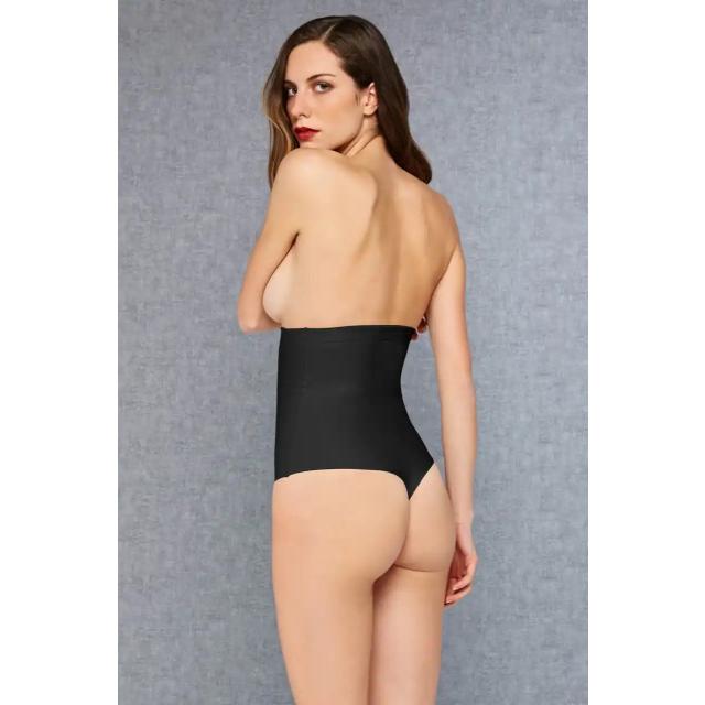 Kadın Pamuklu Siyah Yüksek Bel String Body Korse