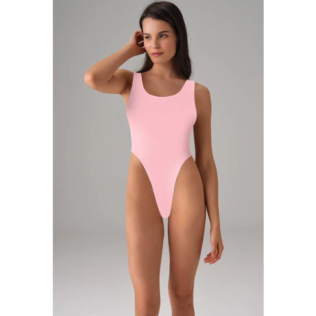 Kadın Pembe Sırt Dekolteli Kalın Askılı Body Kadın Pembe Sırt Dekolteli Kalın Askılı Body