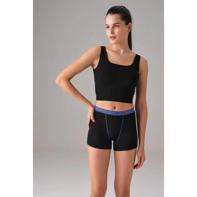 Kadın Siyah Modal Slim Fit Boxer Külot Kadın Siyah Modal Slim Fit Boxer Külot