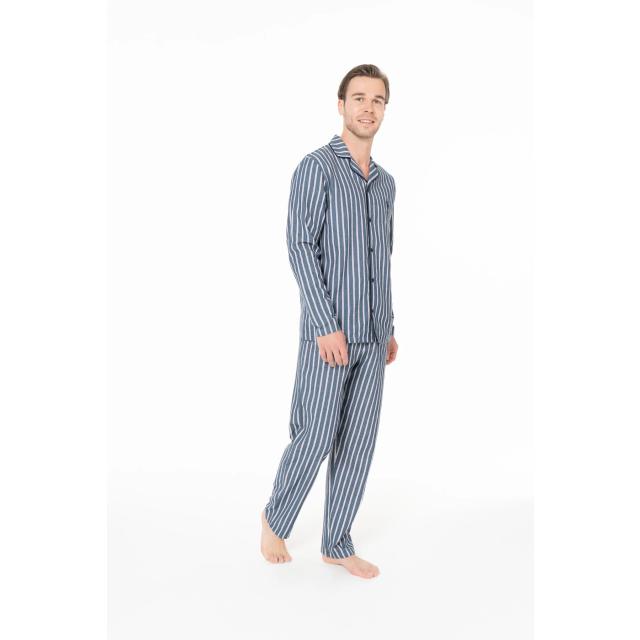 Lacivert Çizgili Erkek Uzun Kollu Gömlek Yaka Pijama Takımı U.S. Polo Assn. Lacivert Çizgili Erkek Uzun Kollu Gömlek Yaka Pijama Takımı U.S. Polo Assn.