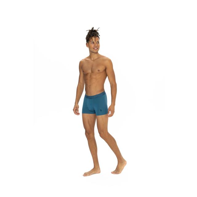 Lacivert İndigo Siyah Melanj Pamuk Karışımlı Erkek 3'lü Boxer Seti U.S. Polo Assn. 