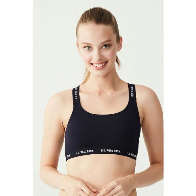 Lacivert Pamuk Karışımlı Logo Yazılı Lastik Detaylı Kadın Çapraz Askılı Büstiyer U.S. Polo Assn. Lacivert Pamuk Karışımlı Logo Yazılı Lastik Detaylı Kadın Çapraz Askılı Büstiyer U.S. Polo Assn.