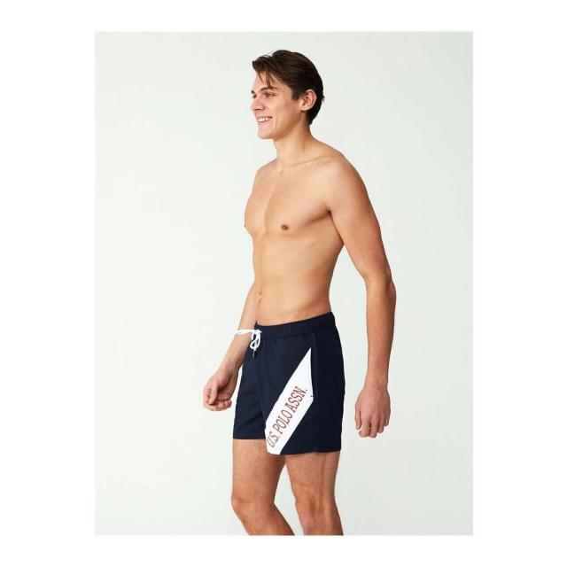 Lacivert Polyester Bağcıklı Erkek Orta Boy Deniz Şortu U.S. Polo Assn.  