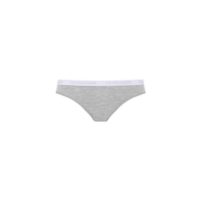 Mint Beyaz Gri Melanj Logolu Pamuklu Kadın Slip 3’lü U.S. Polo Assn. 