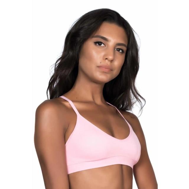 Pembe Pedli İnce Askılı Büstiyer
