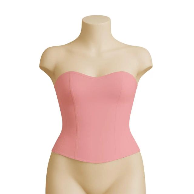 Sauna Etkili Pembe Straplez Büstiyer Sauna Etkili Pembe Straplez Büstiyer