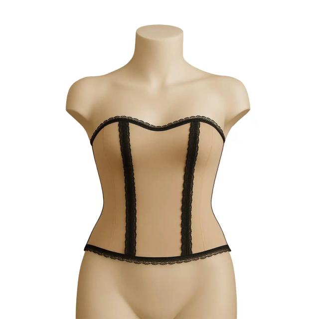 Sauna Etkili Ten Rengi Fırfırlı Straplez Büstiyer Sauna Etkili Ten Rengi Fırfırlı Straplez Büstiyer