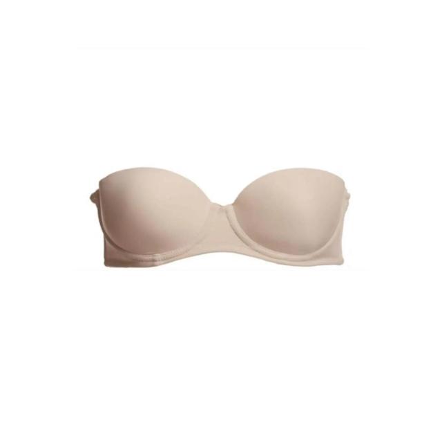 Şeffaf Askılı Ten Rengi Push-Up Straplez Sütyen