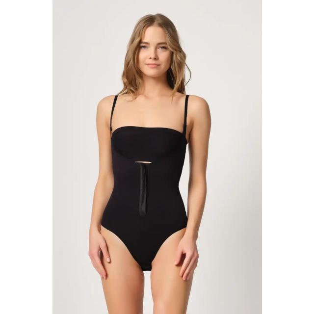 Siyah Dekolte Uyumlu Agraflı Body Korse Siyah Dekolte Uyumlu Agraflı Body Korse