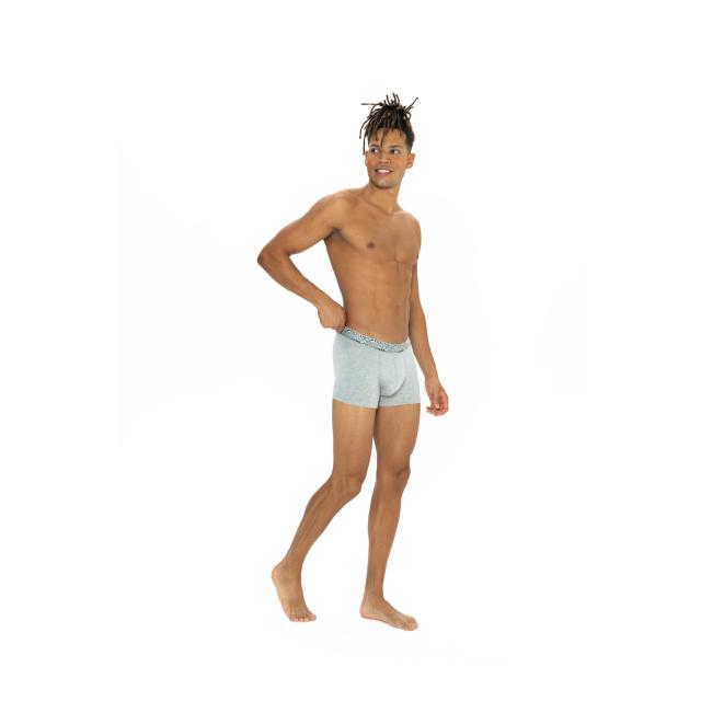 Siyah Lacivert Gri Melanj Pamuk Karışımlı Erkek 3'lü Boxer Seti U.S. Polo Assn. 