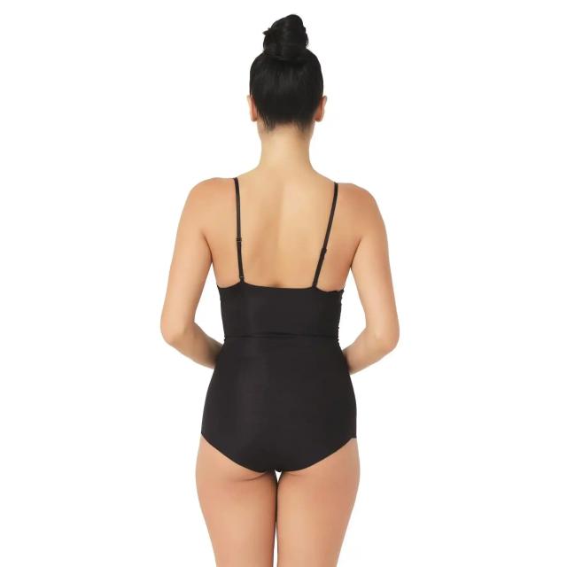 Siyah Lazer Kesim Dekolte Uyumlu Slip Korse