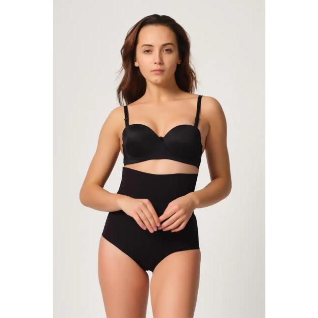 Siyah Lazer Kesim Yüksek Bel Slip Korse Siyah Lazer Kesim Yüksek Bel Slip Korse