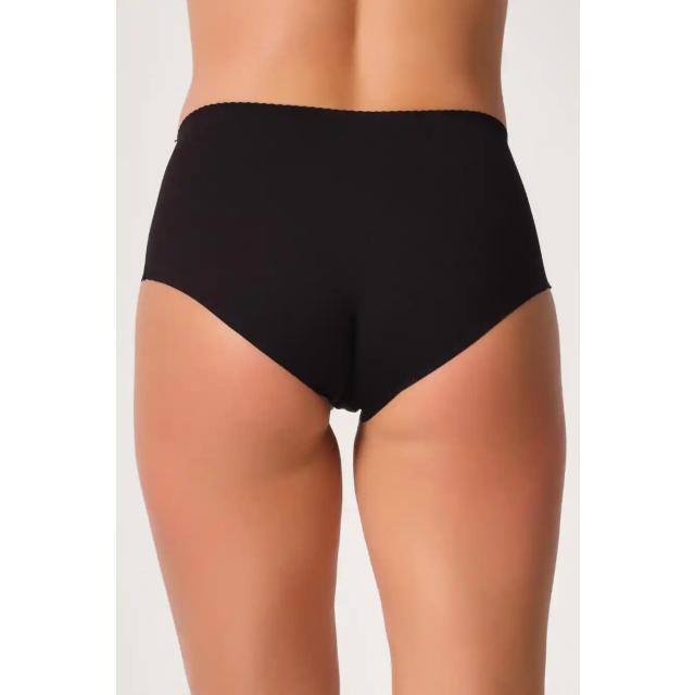 Siyah Mama Lazer Kesim Slip Korse