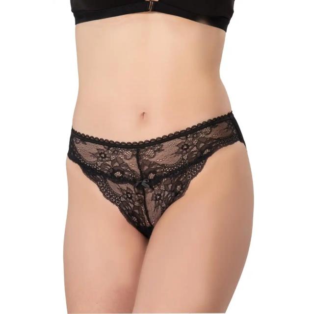 Siyah Modal Cotton Dantelli Külot