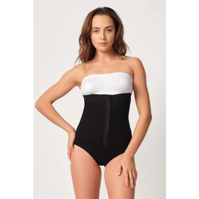 Siyah Önden Agraflı Slip Korse Siyah Önden Agraflı Slip Korse