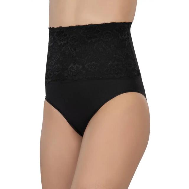 Siyah Önü Dantelli Yüksek Bel Slip Korse Siyah Önü Dantelli Yüksek Bel Slip Korse