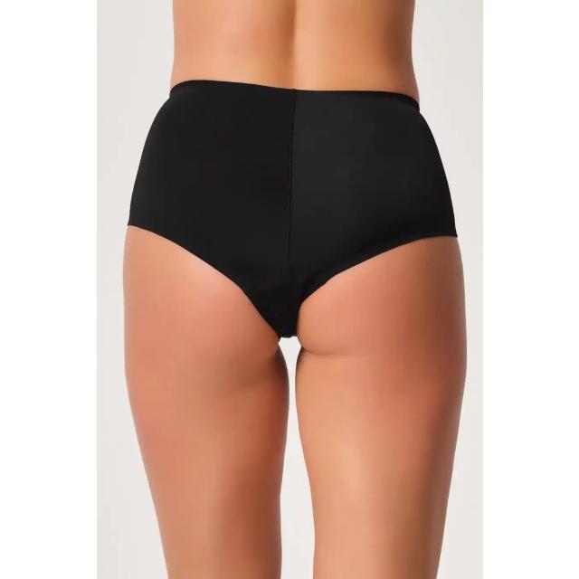 Siyah Yapıştırma Lazer Kesim Brezilya Slip